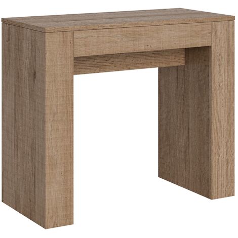Console extensible bois clair 8 personnes 40 à 198 cm Madone