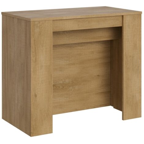 Console extensible Chêne naturel clair 90x48-296 Voary