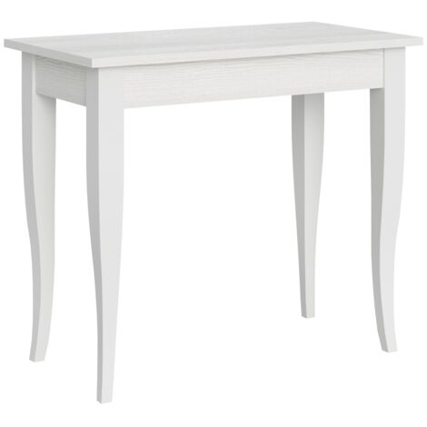 Console extensible classique bois blanc 14 places 48 à 308cm Silia