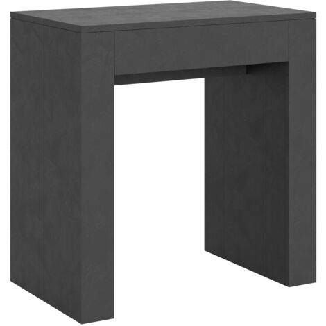 Console extensible en bois Alina-Gris anthracite