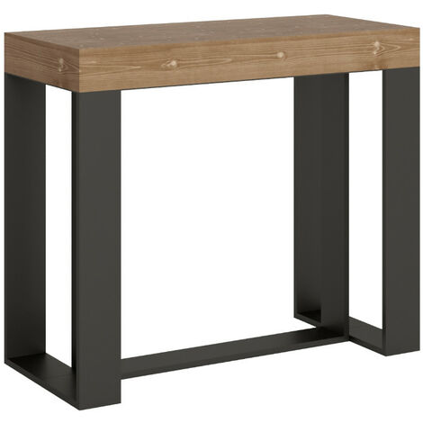 Ester table console extensible pour salon et salle à manger bois clair