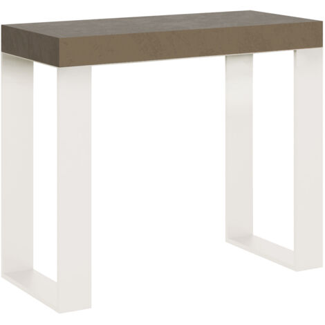 Console extensible Tecno gris tourterelle 90x40/300 cm