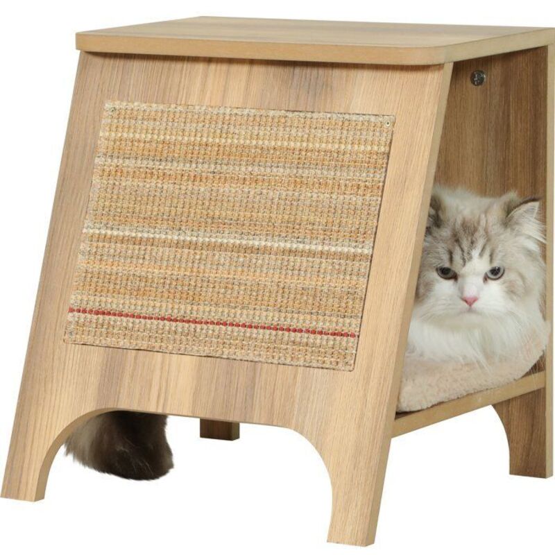 Console pour chat 3-en-1 - ZOLUX - Griffoir sisal, couchage et table d'appoint - 43,5 cm - Boréal - Beige Console pour chat 3-en-1 - ZOLUX - Griffoir sisal, couchage et table d'appoint - 43,5 cm - Boréal - Beige