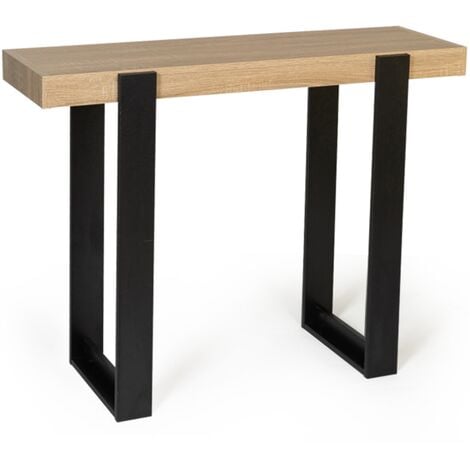 Console IDMARKET PHOENIX - Bois et noir