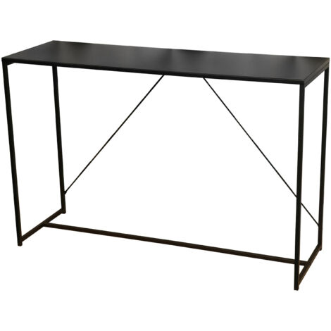 Console industrielle 120x39x79 cm en métal noir - EWEN