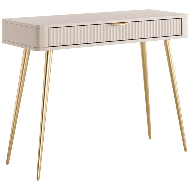 Mobilier1 - Console Versoe 110, Beige, 78x101x38cm, Avec tiroirs