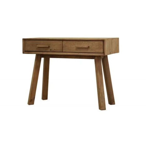 Console L. 100 cm en bois massif de pin recyclé 2 tiroirs - CHALET