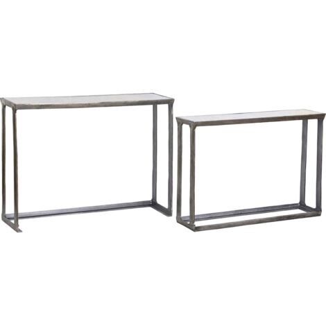 Console marbre blanc élégance intemporelle - Marbré blanc et argenté