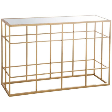 Console Métal & Verre "Premium" 120cm Or