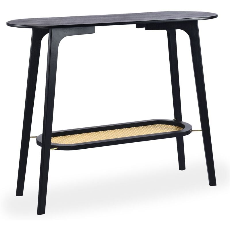 Cotecosy - Console moderne Yokori en cannage et Bambou Noir