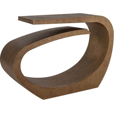 console murale design boucle finition or brossé - or brossé sophistiqué