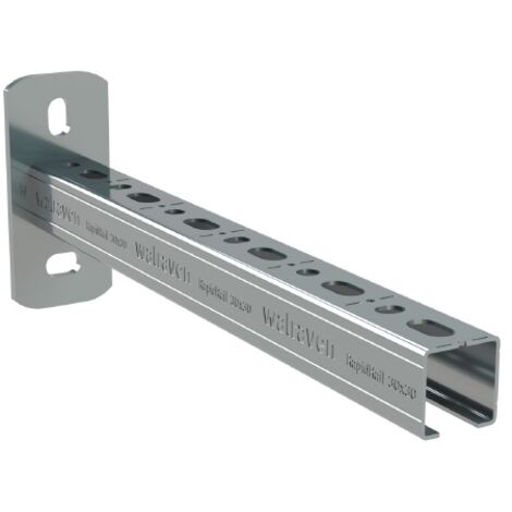 Console murale Rapid Rail 30x15 – Acier galvanisé – Charge max 70Kg – Installation intérieure/extérieure – 66031530 – Walraven