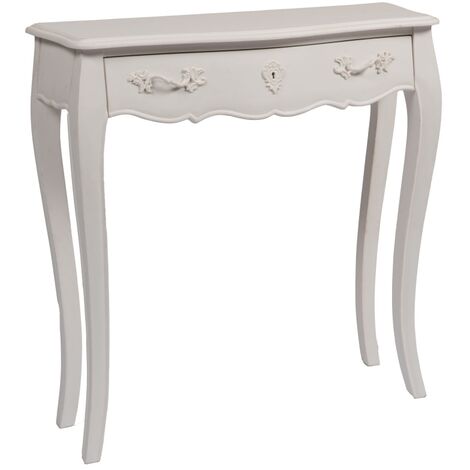 Console Murano 80x25 cm en bois de bayur blanc – Élégante et robuste – Parfaite pour lampes et objets décoratifs – Amadeus
