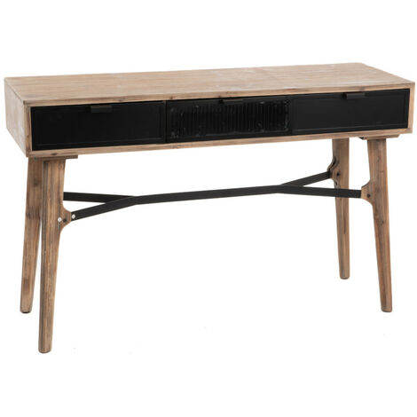 Console noire sapin et fer - Amadeus