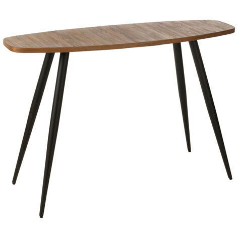 Console Ovale en Bois "Teck" 120cm Naturel