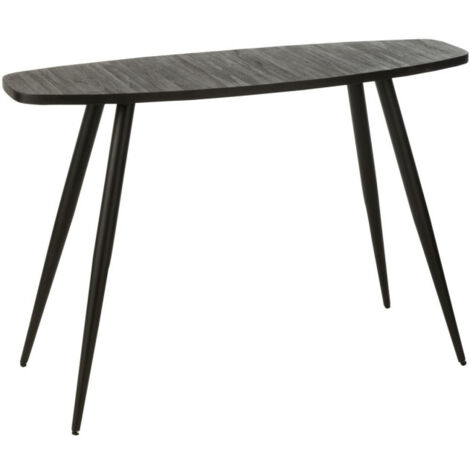 Console Ovale en Bois "Teck" 120cm Noir