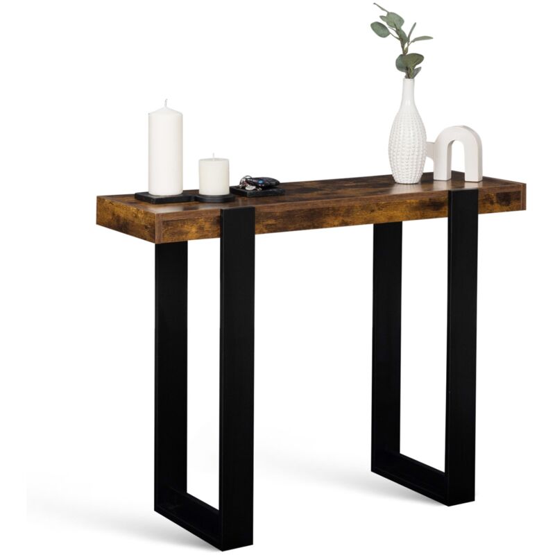 Console phoenix bois effet vieilli et noir