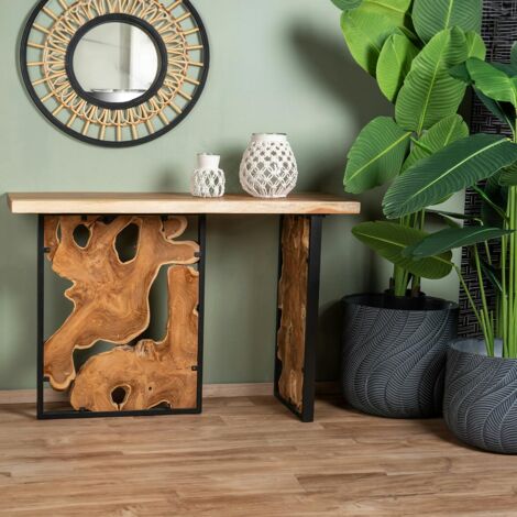 Console pieds racine de teck design ARIZONA