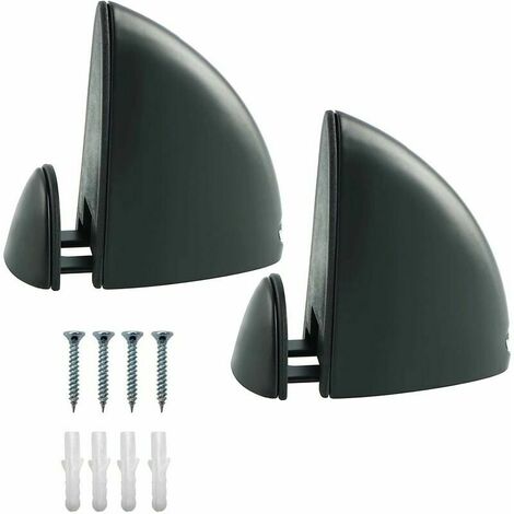 Console pour étagère 2 Pièces Supports D'étagère en Verre Réglables, Pince à Verre Support Miroir, Garde Corps Verre Utilisé pour le Support D'étagère de Salle de Bain de 2-17 mm D'épaisseur (Noir) LI