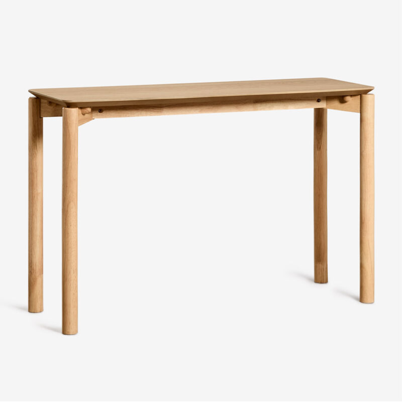 Console d'entrée rectangulaire 120x40 cm en MDF avec placage chêne Munden SKLUM