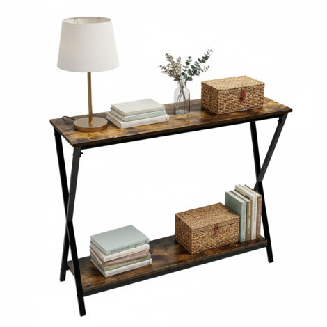 Table à Manger 4 Personnes Relaxdays - 110x60 Cm, Plateau Chêne, Piètement Fer Noir, Charge 80 Kg - 7