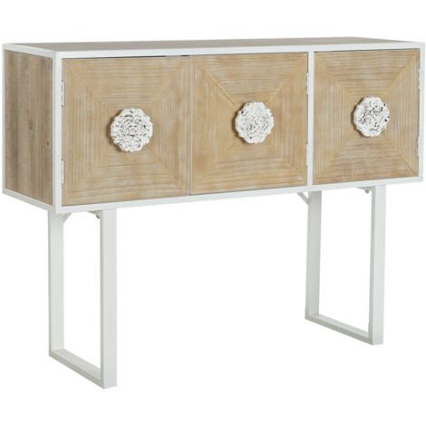 Console Sapin Métal 120X35X90 Blanc