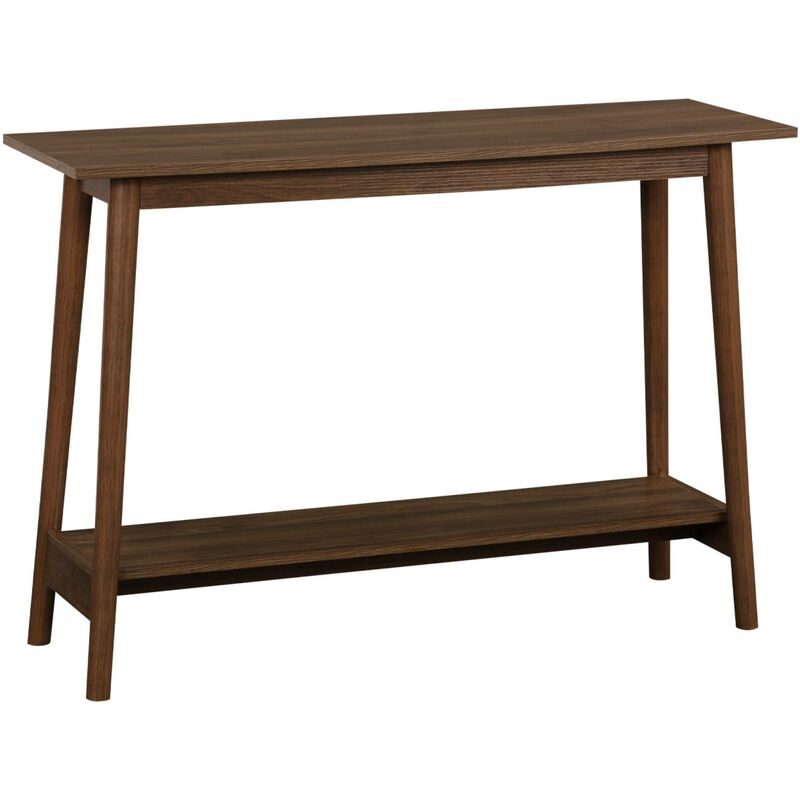 Sweeek - Console scandinave déco bois de noyer. 1 étagère