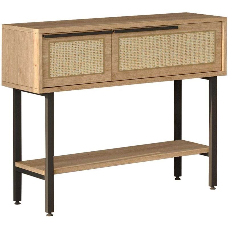 Cotecosy - Console en aggloméré et effet cannage Only