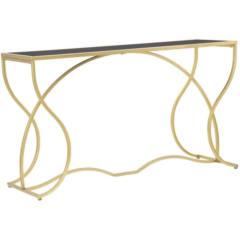 Mauroferretti - Console en métal doré Sunshine 130 x 40 x 75 cm