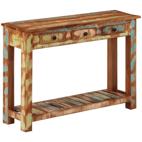 Console Table 110x30x76 cm Solid Wood Reclaimed vidaXL