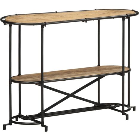 Console Table 110x42x76 cm Solid Wood Rough Mango vidaXL