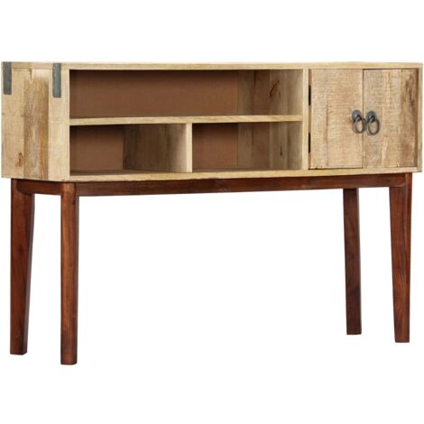 Console Table 115x30x76 cm Solid Rough Mango Wood vidaXL