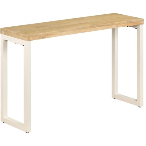 Console Table 120x35x76 cm Solid Mango Wood and Steel