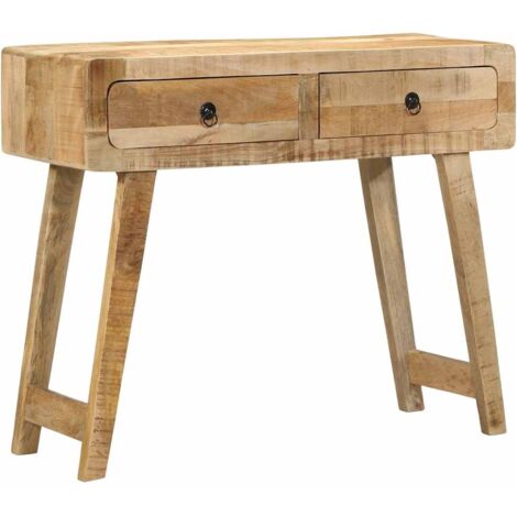 Console Table 90x32x75 cm Solid Wood Rough Mango vidaXL