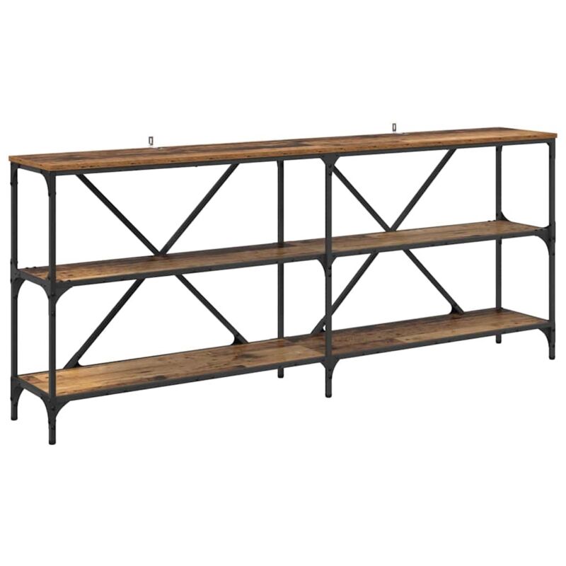 Console Table Old Wood 180 X 30 X 75 Cm Engineered Wood Vidaxl