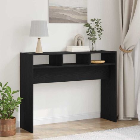 Console Table Black oak 105 x 30 x 80 cm Engineered wood vidaXL