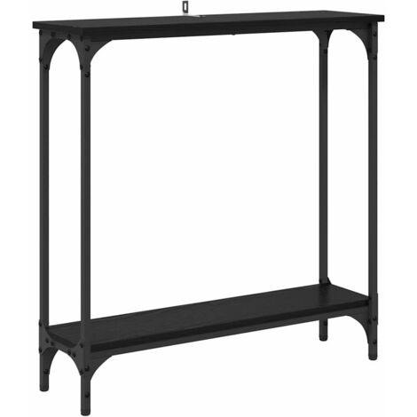 Console Table Black Oak 75 x 22.5 x 75 cm Engineered Wood vidaXL