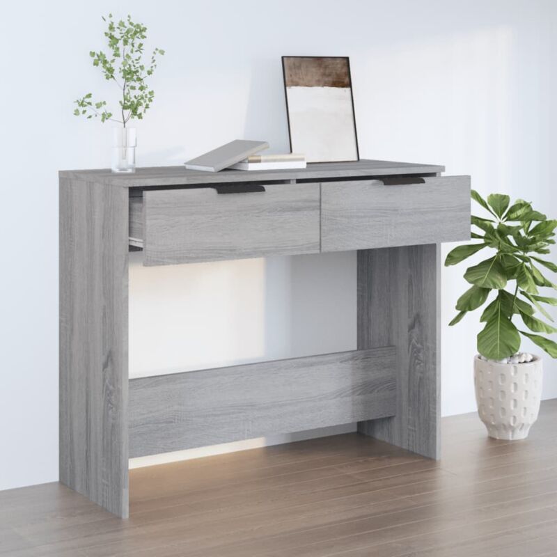 Bonnevie - Console Table d'appoint - Meuble d'entrée Sonoma gris 90x36x75 cm Bois d'ingénierie BV316390
