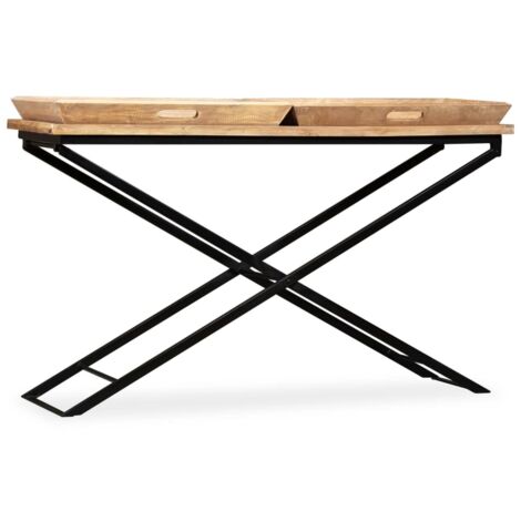 Console Table d'appoint - Meuble d'entrée Bois de manguier massif 130 x 40 x 80 cm BV665541 - BonneVie
