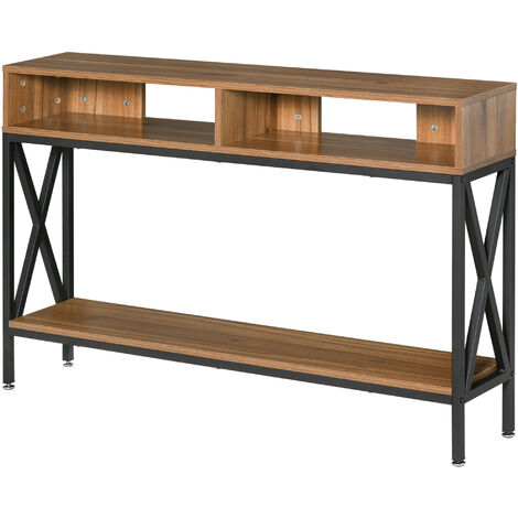 Console table d'entrée LISMORE aspect noyer