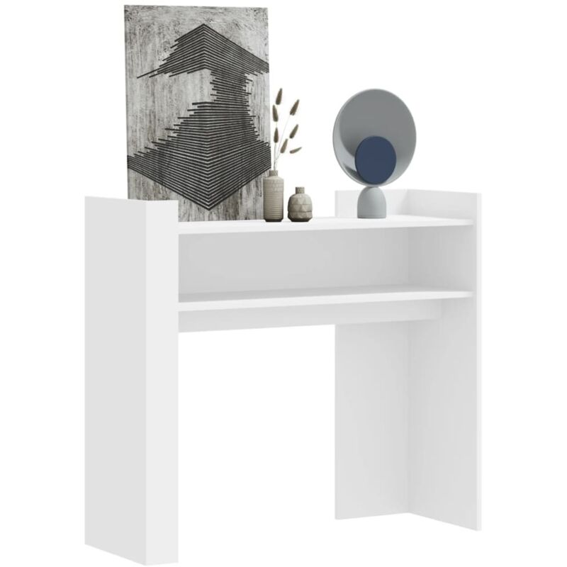 Console Table White 100x35x90 Cm Engineered Wood Vidaxl
