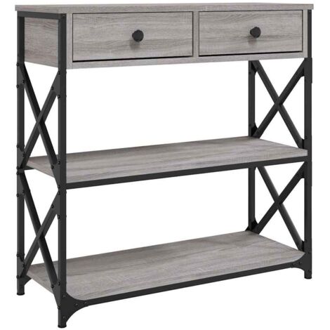 Console Table Grey Sonoma 75x28x75 cm Engineered Wood vidaXL