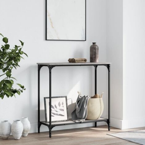 Console Table Grey Sonoma 75x30.5x75 cm Engineered Wood vidaXL