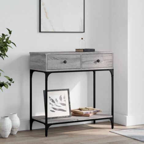 Console Table Grey Sonoma 75x34.5x75 cm Engineered Wood vidaXL