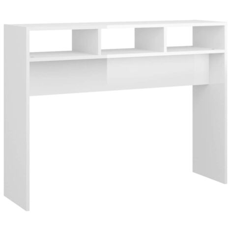 Console Table High Gloss White 105x30x80 cm Engineered Wood vidaXL