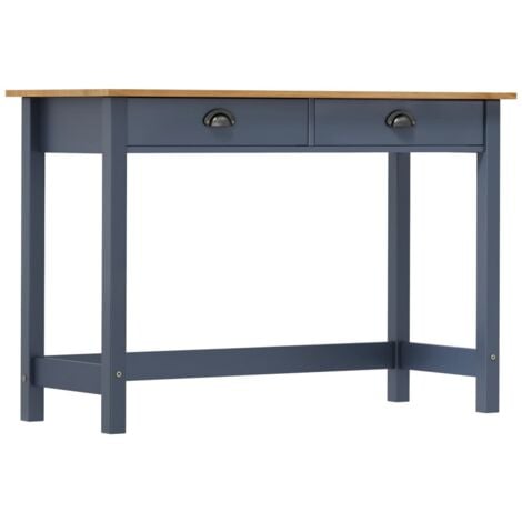 Console Table Hill with 2 Drawers Grey 110x45x74 cm Solid Pine Wood vidaXL
