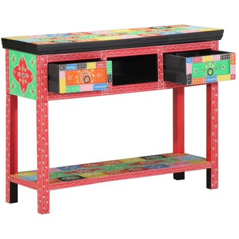 Console Table Multicolour 100 x 30 x 75 cm Solid Mango wood vidaXL