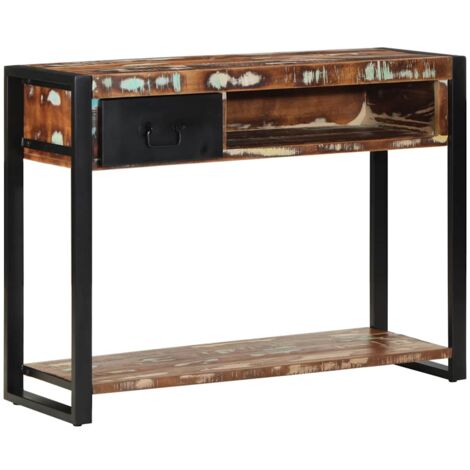 Console Table Multicolour 100x35x75 cm Solid Wood Reclaimed vidaXL