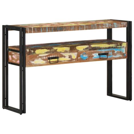 Console Table Multicolour 120 x 33 x 75 cm Solid reclaimed wood vidaXL