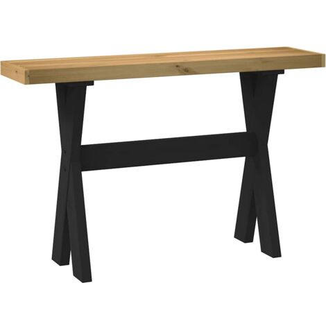 Console Table NOAIN X-Shaped Legs 120x30x75 cm Solid Wood Pine vidaXL